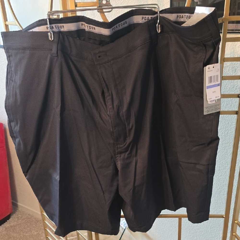PGA Tour Men's Athletic Shorts - Black
